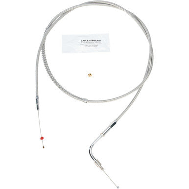 Barnett #102304001710 - Stainless Steel Idle Cable - +10" - '96-'01 Touring
