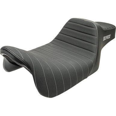 Slyfox #4710B-SlyFox - Highnoon Seat - Vinyl - Classic Stitch - Silver Logo - FLH/FLT '08-'24