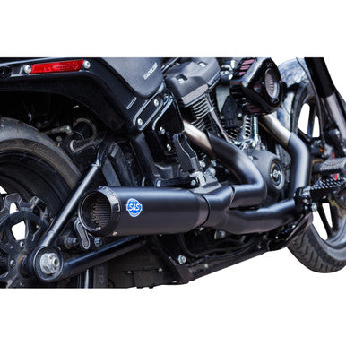 S&S Cycle #550-1106 - 2-into-1 Qualifier Exhaust System - Race Only - Guardian Black