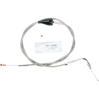 Barnett #102304100210 - Stainless Steel Idle Cable - +10" - '02-'06 FLH