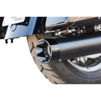 S&S Cycle #550-0759 - 2-into-1 Sidewinder Exhaust System - 50-State - Black - M8 Touring