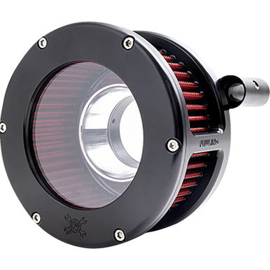 Feuling Parts #5454 - BA Air Cleaner Kit - Black/Clear with Red Filter - '08-'17 Dyna/Softail/Touring