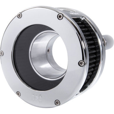 Feuling Parts #5538 - BA Series Air Cleaner Kit - Chrome - Black Filter
