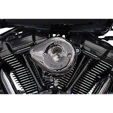 S&S Cycle #170-0782 - Stealth Mini Teardrop Air Cleaner - M8 - Lava Chrome