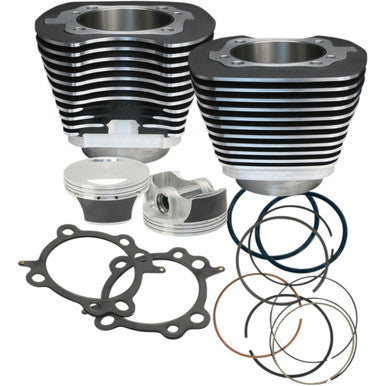 S&S Cycle #910-0206 - 106" Big Bore Cylinder Kit - Wrinkle Black - Twin Cam