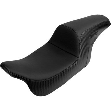 Slyfox #0801-1614 - Drifter Seat - Black Logo - Smooth Vinyl - Carbon Fiber - FL '08-'23