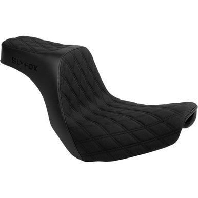 Slyfox #4701C-SlyFox - High Noon Seat - Double Diamond - Black Logo - Black Stitch - FL/FX '18-'25