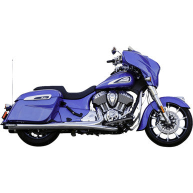 S&S Cycle #550-1076 - 4" Broadhead Slip-On Mufflers - Slash Cut - Chrome