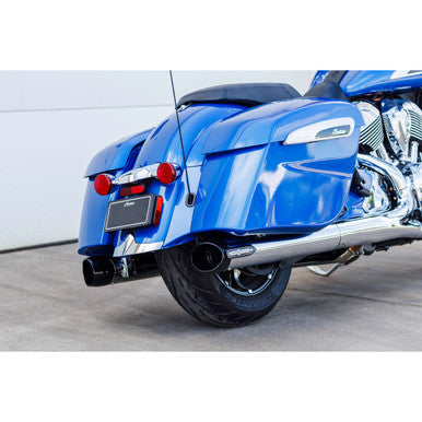 S&S Cycle #550-1076 - 4" Broadhead Slip-On Mufflers - Slash Cut - Chrome