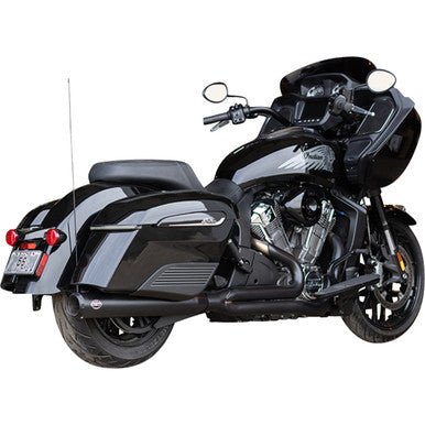 S&S Cycle #550-1131 - 2-into-1 Qualifier Exhaust System - Guardian Black - Race Only - Indian with PowerPlus