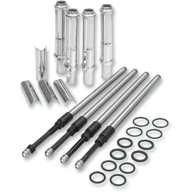 S&S Cycle #106-6051 - Quickee Pushrod Kit with Chrome Covers - Twin Cam