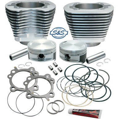 S&S Cycle #910-0199 - Cylinder & Piston Replacement for S&S 106" Stroker Kit - Silver