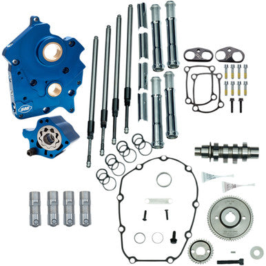 S&S Cycle #310-1006B - Cam Chest Kit - Oil Cooled - Gear Drive - 475 Cam - Chrome Pushrod Tubes - M8