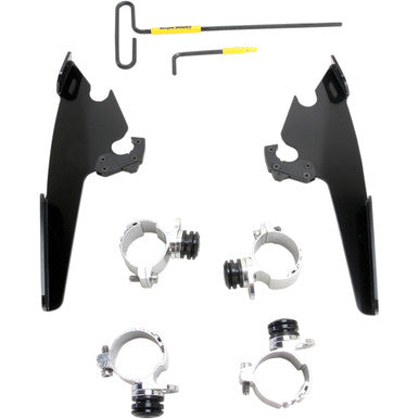 Memphis Shades #MEB2001 - Fats/Slim Mounting Kit - Black - XL883