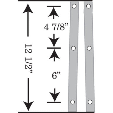 Memphis Shades #MEP61212 - Road King Replacement Plastic - 15" - Black Smoke