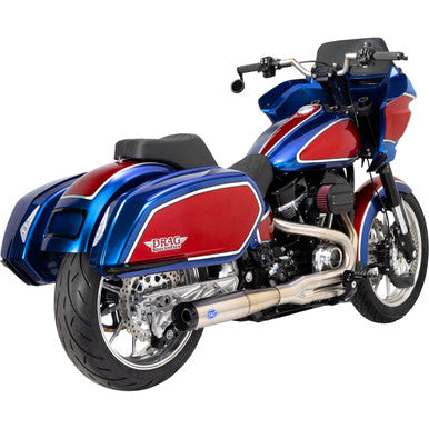 S&S Cycle #550-0996B - 2-into-1 Superstreet Exhaust System - 50 State - M8 Softail - Stainless Steel