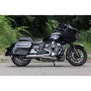 S&S Cycle #550-1083 - 2-into-1 Qualifier Exhaust System - 50-State - Brushed - Stainless Steel
