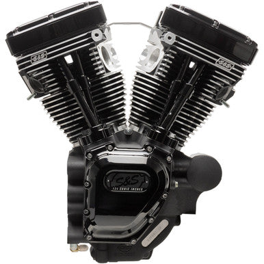 S&S Cycle #310-0835A - T124 Long Block Engine - Black - Touring