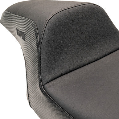 Slyfox #0801-1612 - Drifter Seat - Black Logo - Smooth Vinyl - Carbon Fiber - FL '97-'07