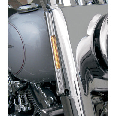 Alloy ART #FDH-1 - LED Front Signal Light - FLSTF - Chrome/Clear