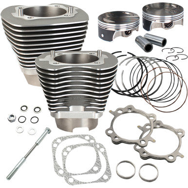 S&S Cycle #910-0469 - 124" Big Bore Cylinder Kit - Stone Gray - Twin Cam