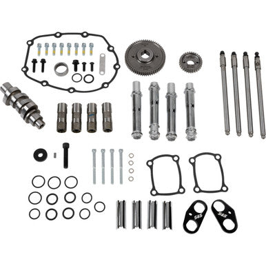S&S Cycle #310-1413 - Camshaft Kit - 496 Gear Drive - Chrome Pushrod Tubes - M8
