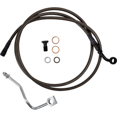 Barnett #2543051134 - Brake Line - Upper - Carbon Coat w/ Black Fittings