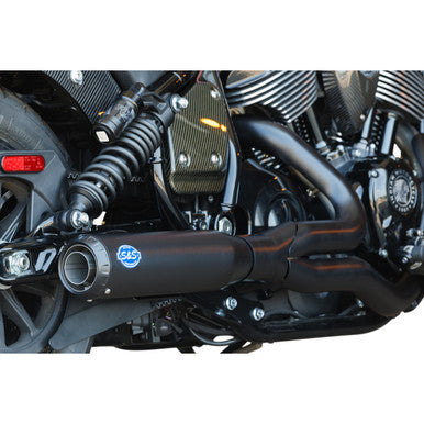 S&S Cycle #550-1118 - 2-into-1 Qualifier Exhaust System - Guardian Black - Race Only - Indian Chief
