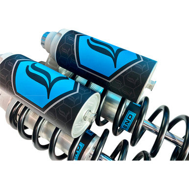 Legend Suspension #1310-1944 - REVO ARC Piggyback Shocks - 14" - Standard - Clear - '04-'22 Sportster