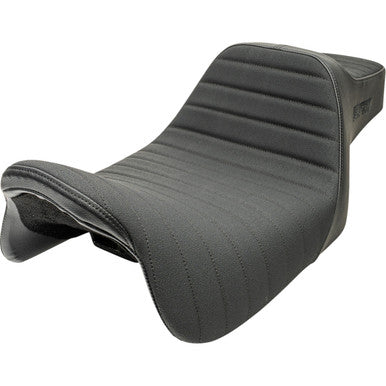 Slyfox #4710A-SlyFox - Highnoon Seat - Vinyl - Classic Stitch - Black Logo - FLH/FLT '08-'24