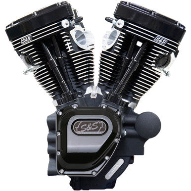 S&S Cycle #310-0836A - T124 Long Block Engine - Black - Touring
