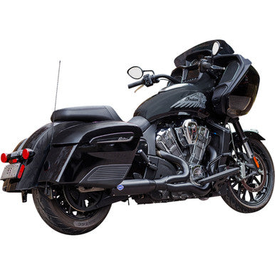 S&S Cycle #550-1084 - 2-into-1 Qualifier Exhaust System - Race Only - Black - Stainless Steel