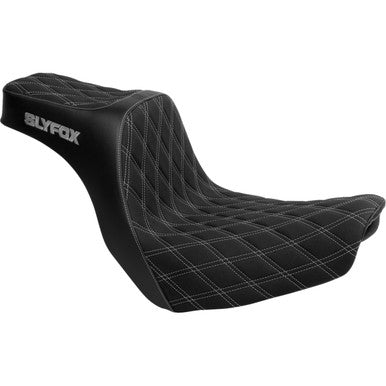 Slyfox #4701D-SlyFox - High Noon Seat - Double Diamond - Silver Logo - Silver Stitch - FL/FX '18-'25