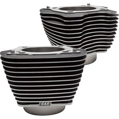 S&S Cycle #910-0682A - Cylinder Set - 4.25" Bore - Unhoned - Wrinkle Black w/Highlights - M8