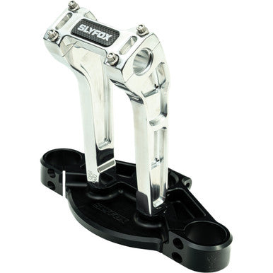 Slyfox #SF-1004-08-R - Handlebar Riser Kit - Pullback - 1-1/8" Clamping - 8" Rise - Raw
