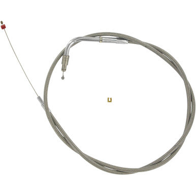 Barnett #102304001603 - Stainless Steel Idle Cable - +3" - '02-'07 FLH