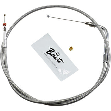 Barnett #102304001206 - Stainless Steel Idle Cable - +6" - '01-'15 Softail