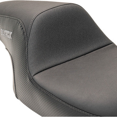Slyfox #0801-1613 - Drifter Seat - Gray Logo - Smooth Vinyl - Carbon Fiber - FL '97-'07