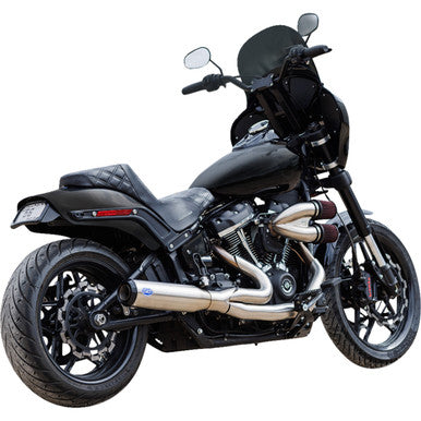 S&S Cycle #550-1105 - 2-into-1 Qualifier Exhaust System - Race Only - Brushed Stainless