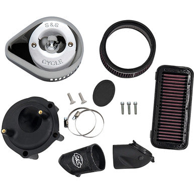 S&S Cycle #170-0827 - Stealth Air Cleaner Kit with Cover - Chrome - Indian