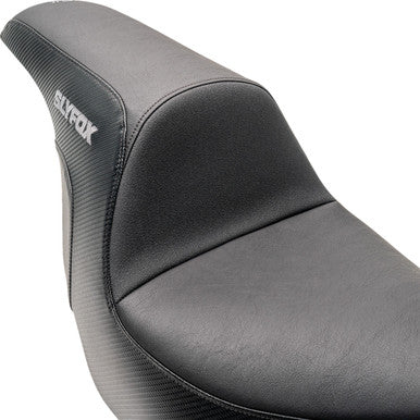 Slyfox #0802-1590 - Lowrider Drifter Seat - Gray Logo - Smooth Vinyl - Carbon Fiber - FXLR/FLSB '18-'24