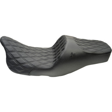 Slyfox #4723C - Chariot Seat - Black Double Diamond Stitch - Black Logo - FLH/FLT '09-'23.5