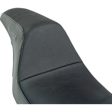 Slyfox #SlyFox4681B - Drifter Seat - Gray Logo - Black Vinyl - Smooth - FXR '82-'00