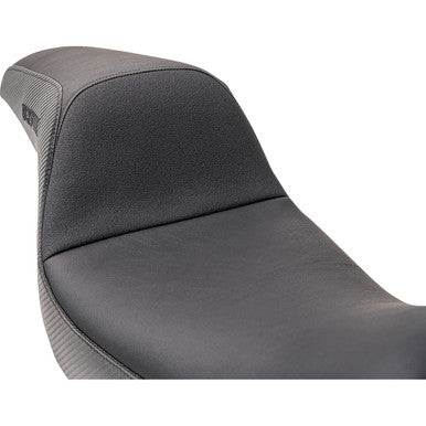 Slyfox #4683A-slyfox - Drifter Seat - Black Logo - Black Vinyl w/ Slipstop - Carbon Fiber - Dyna '96-'03