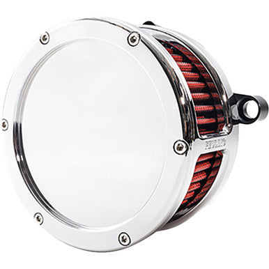 Feuling Parts #5477 - BA Air Cleaner Kit - Chrome with Red Filter - M8