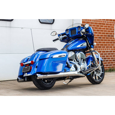 S&S Cycle #550-1077 - 4" Broadhead Slip-On Mufflers - Fishtail - Chrome