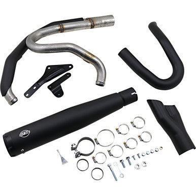 S&S Cycle #550-0857 - 2:1 Exhaust for M8 Softail - Black
