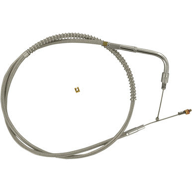 Barnett #102304002506 - Stainless Steel Idle Cable - +6" - '06-'17 Dyna