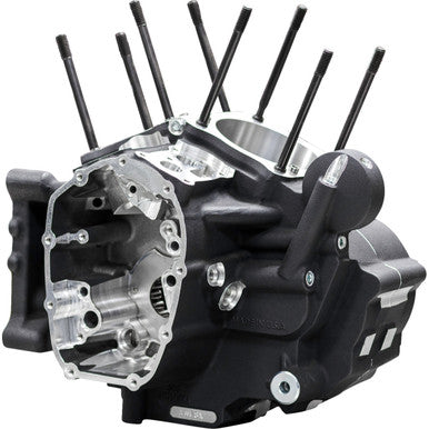 S&S Cycle #310-1326 - Crankcase - MK-Series "B" - Black - M8 Softail