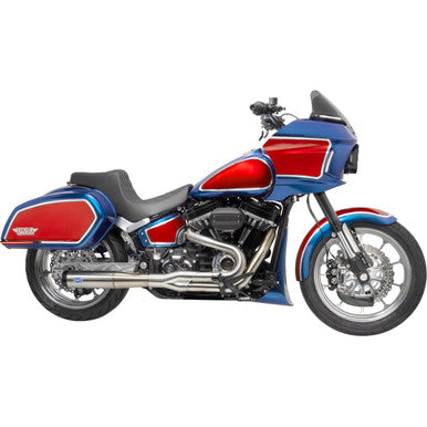 S&S Cycle #550-0996B - 2-into-1 Superstreet Exhaust System - 50 State - M8 Softail - Stainless Steel